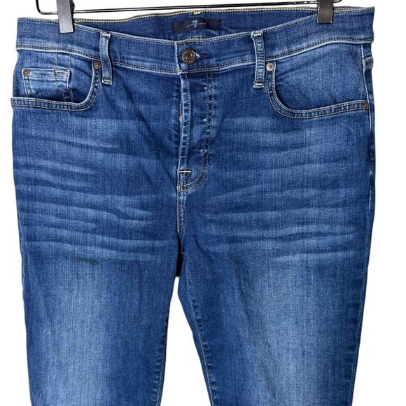 7 for all Mankind Women’s Sz 29 Josefina Jeans Boyfriend Fit Distressed - Picture 2 of 7
